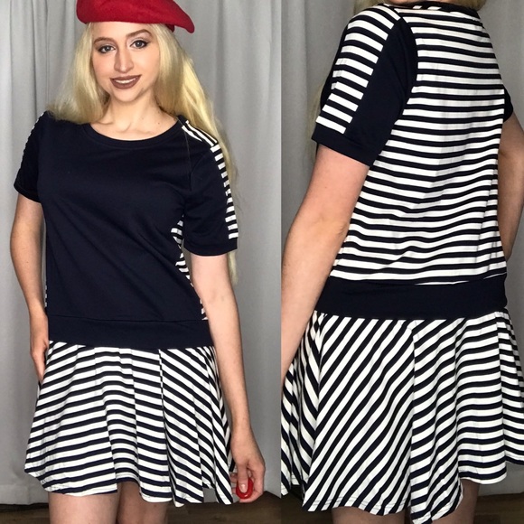 LAST 1 NWT Umgee Nautical Navy Stripes Dress S M L - Picture 6 of 7